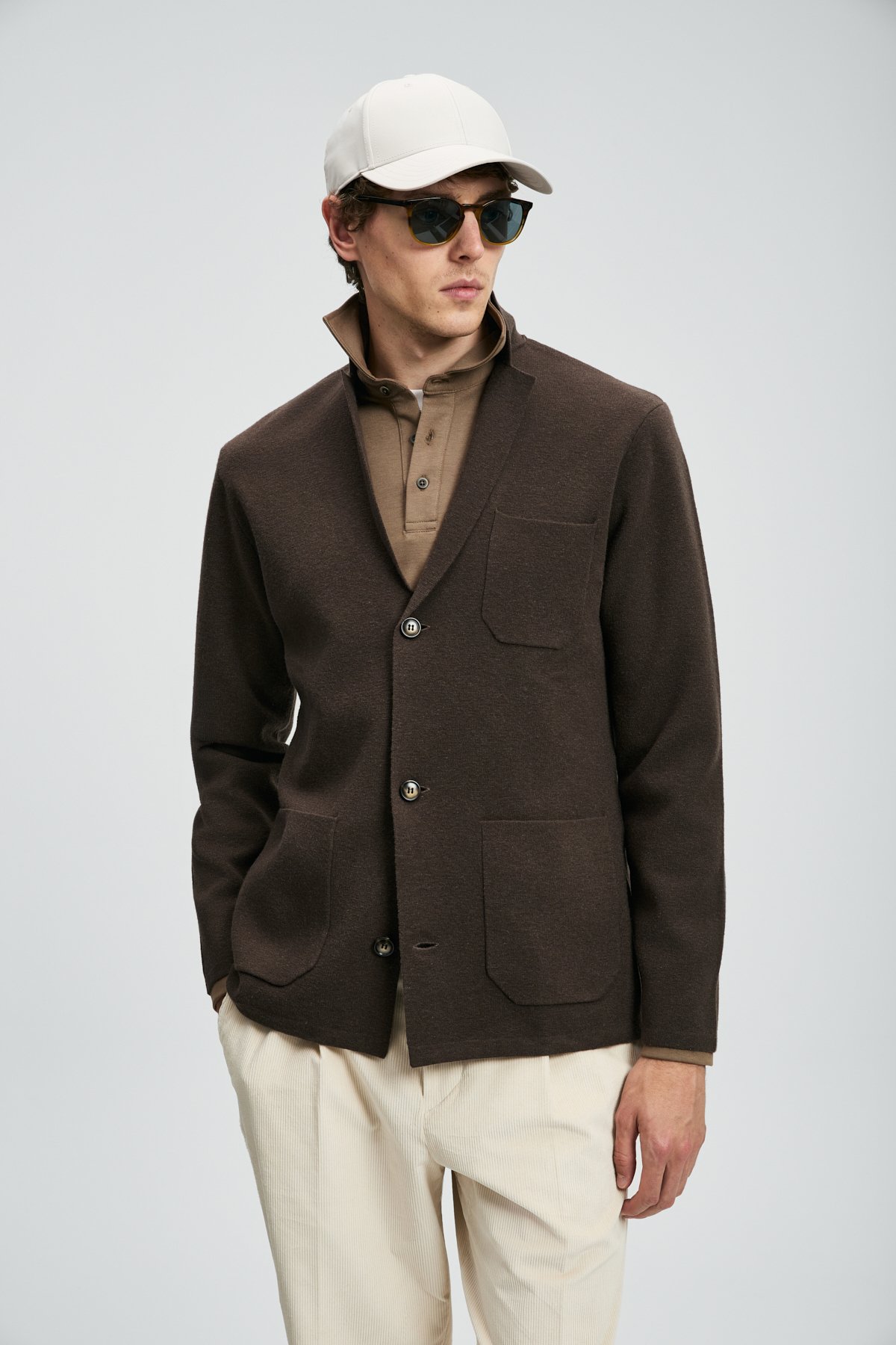 Mars Men's Cardigan Brown - LUFIAN