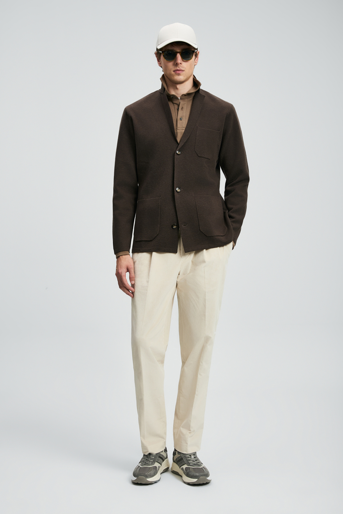 Mars Men's Cardigan Brown - LUFIAN