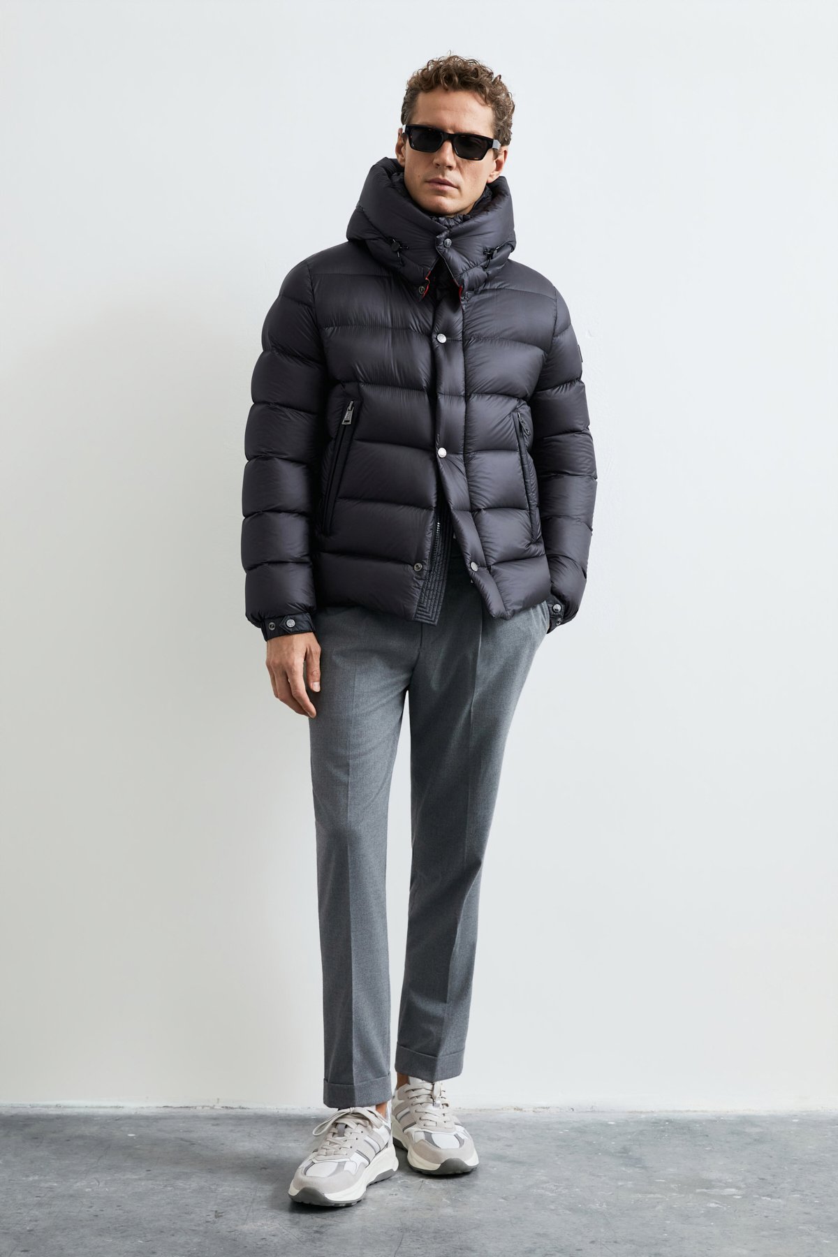 Marty Men's Goose Down Puffer Jacket with Detachable Hood Black - LUFIAN