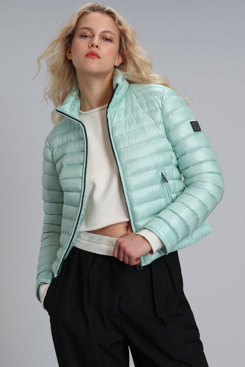 Mary Kaztüyü Woman Coat Mınt - Lufian
