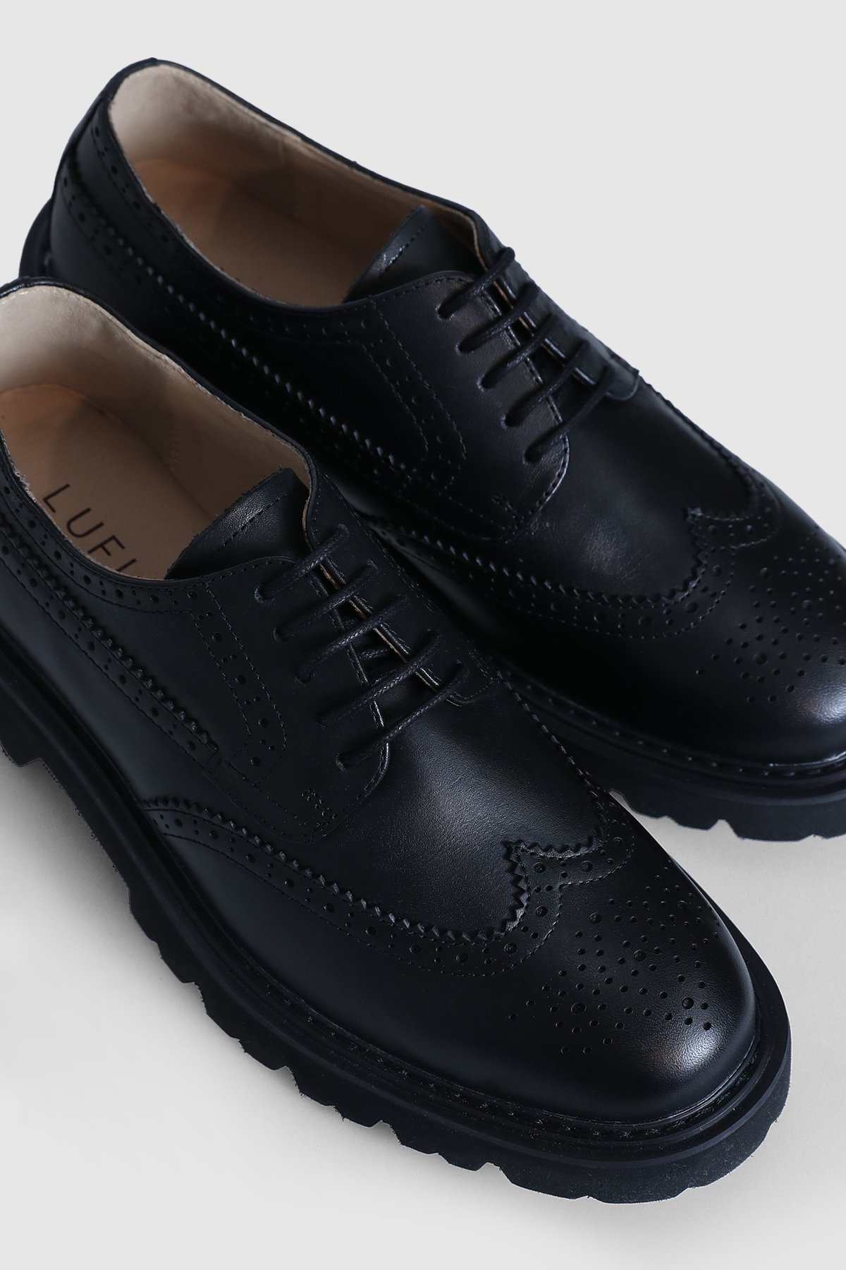 Mary Women's Leather Shoes Black - LUFIAN
