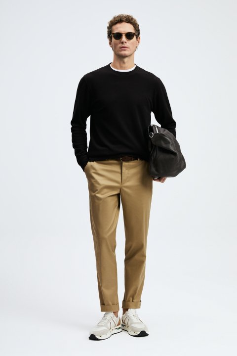 Mason Men's Long Sleeve T-Shirt Black - LUFIAN