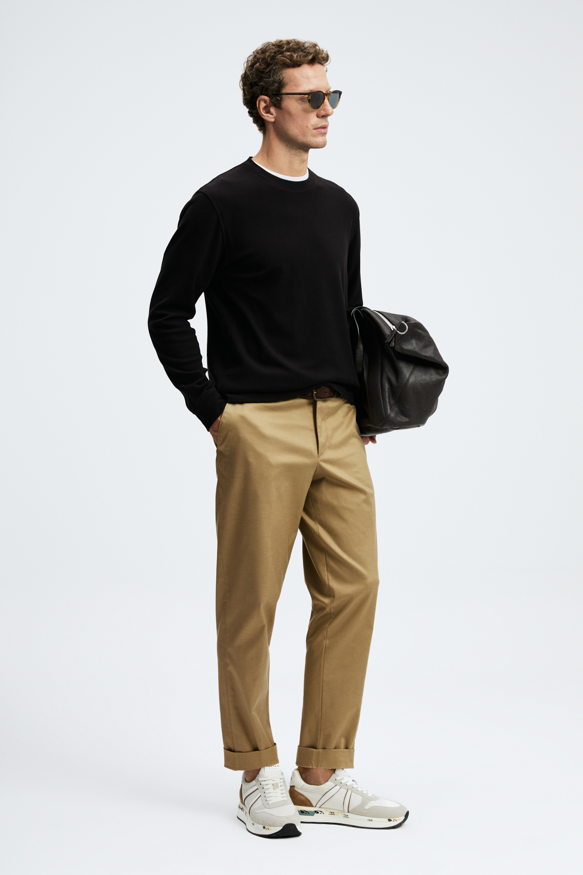 Mason Men's Long Sleeve T-Shirt Black - LUFIAN