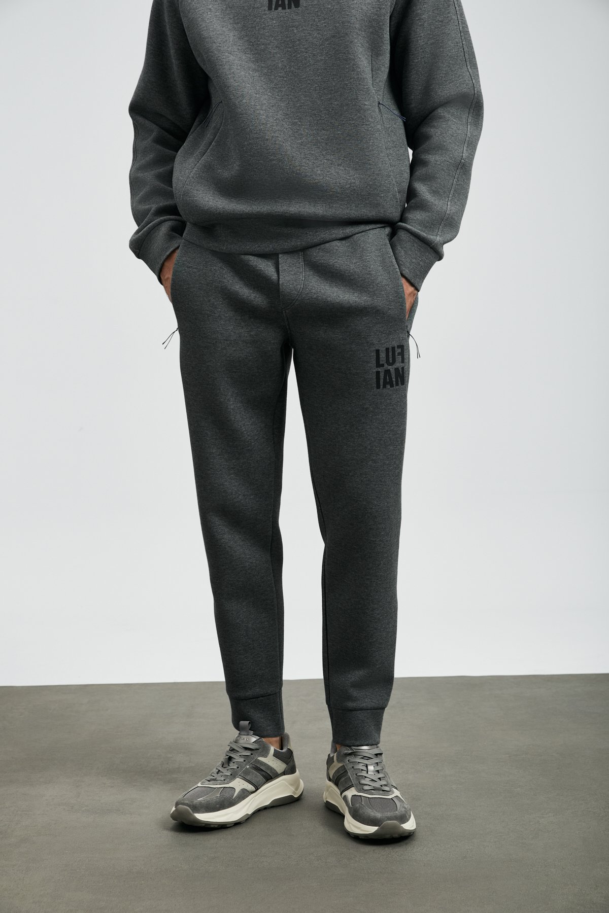 Mata Men's Sweatpants Anthracite - LUFIAN