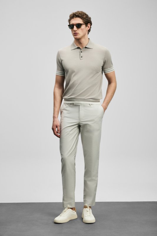 Smart Mens Chino Pants Slım Fıt Stone