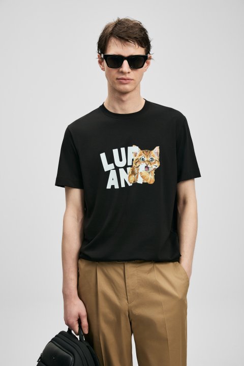 Max Modern Graphic T-Shirt Black - LUFIAN