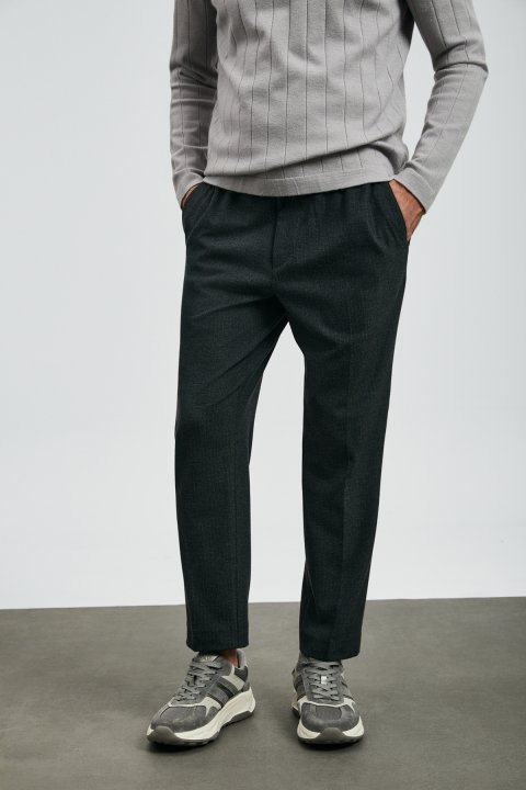 Maxıma Smart Men's Chino Pants Slim Fit Anthracite - LUFIAN