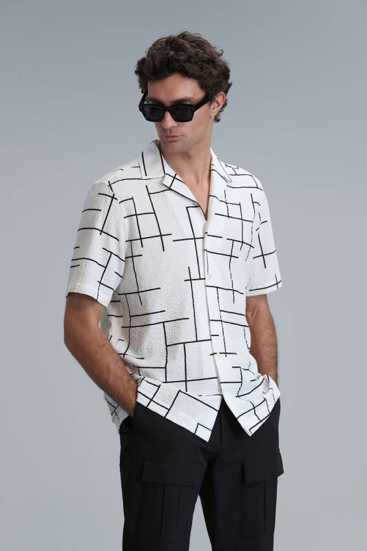 Men Basic Shirt Regular Fıt Ecru - 1