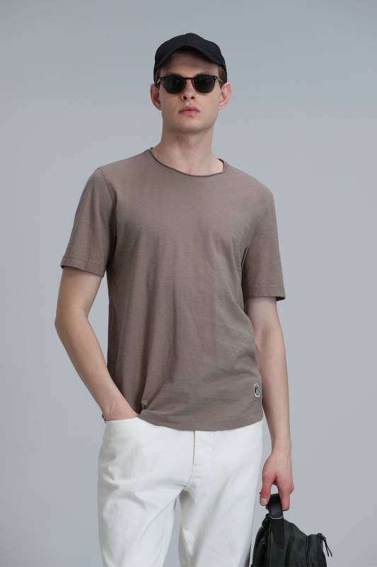 Mens Basic T - Shirt Camel - 1