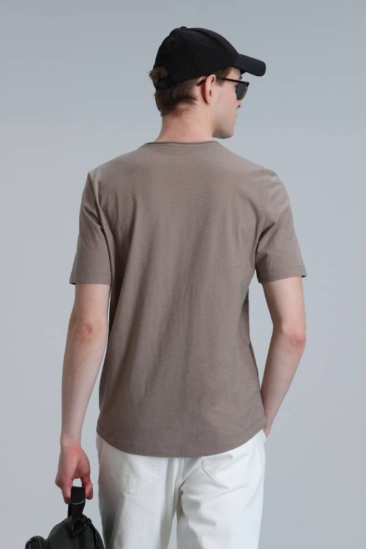 Mens Basic T - Shirt Camel - 6