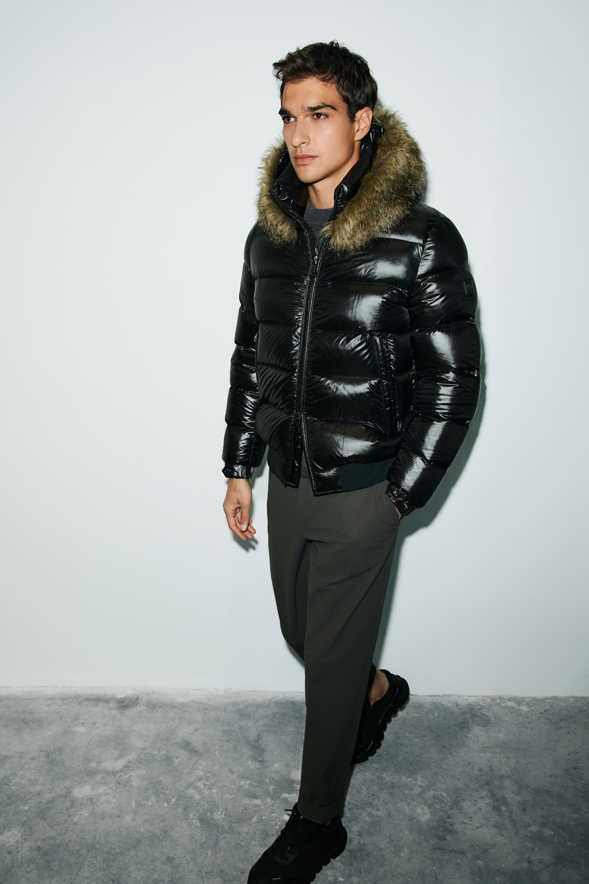 Men's Down Jacket Black - LUFIAN