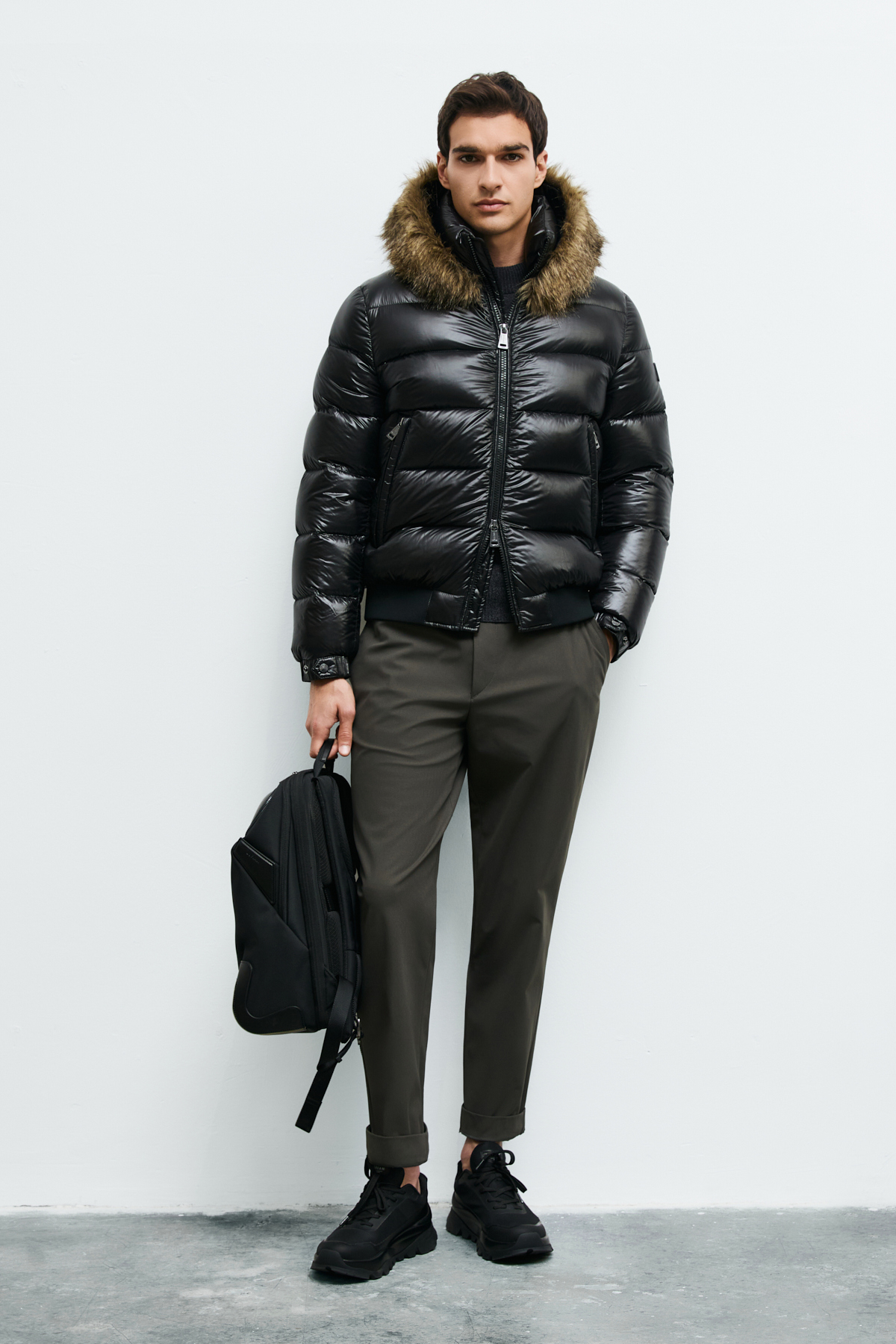 Men's Down Jacket Black - LUFIAN