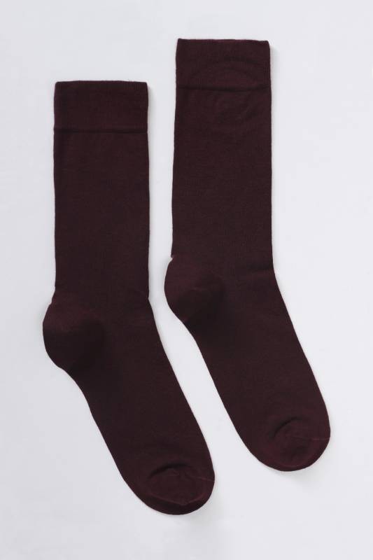 Mens Socks Burgundy - 1