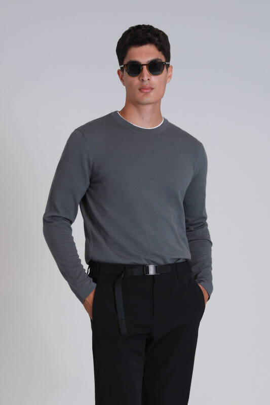 Mens Sweater Dark Grey - 1