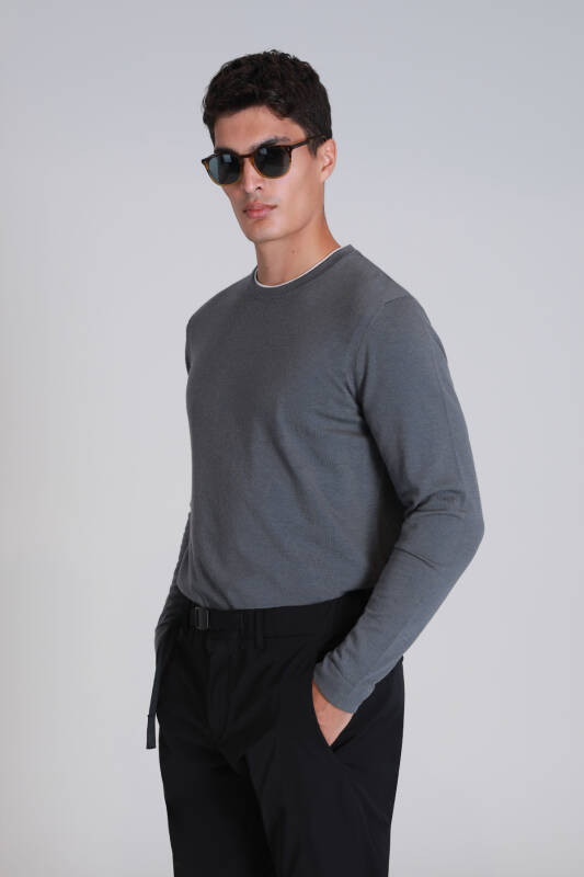 Mens Sweater Dark Grey - 3