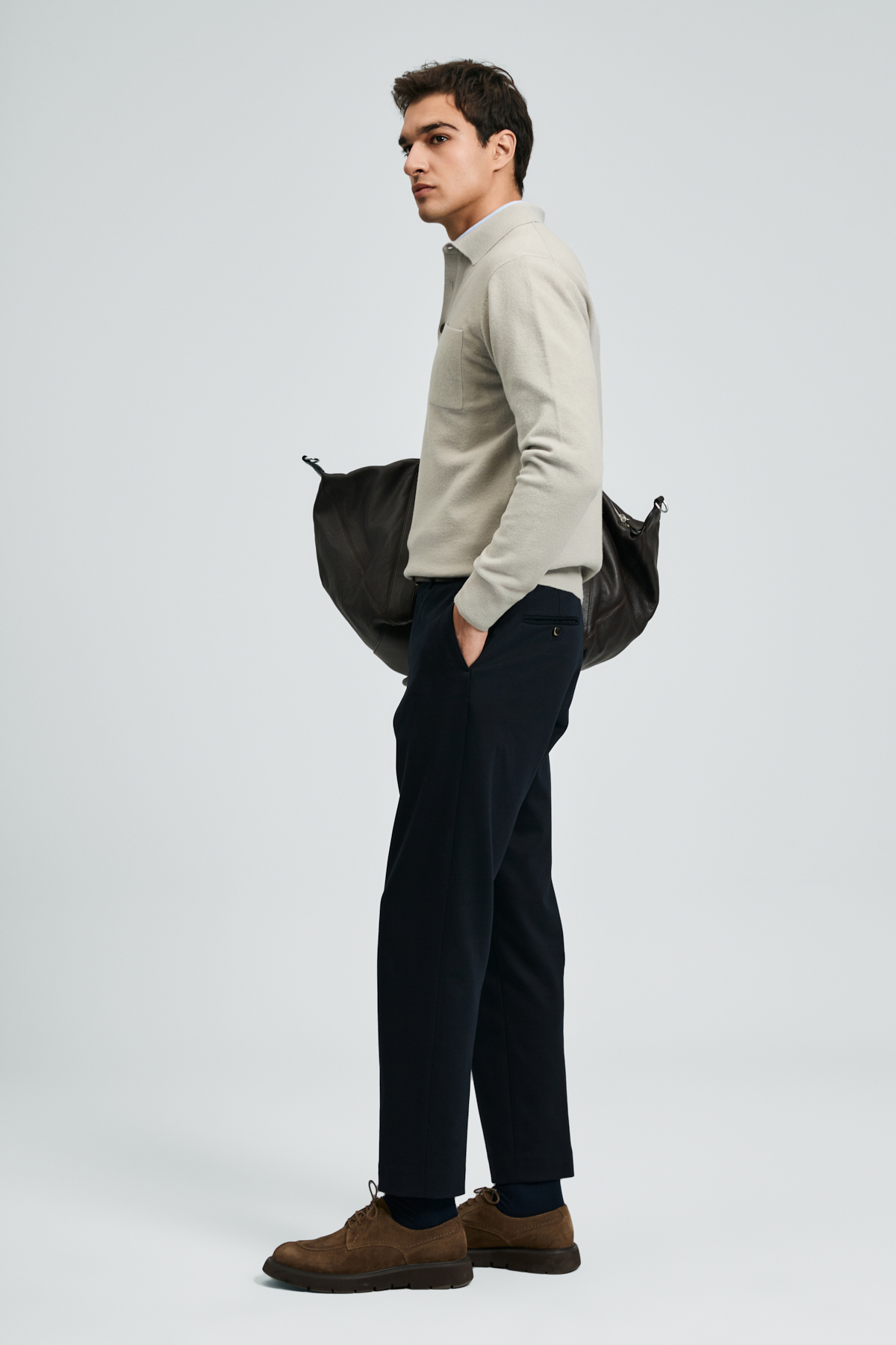 Mens Sweater Lıght Beige - Lufian