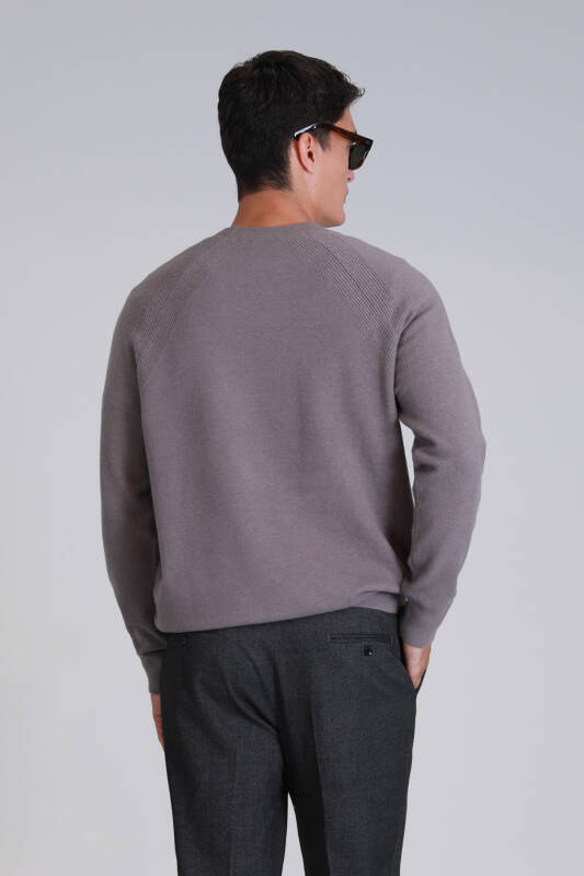 Mens Sweater Lıght Brown - 6