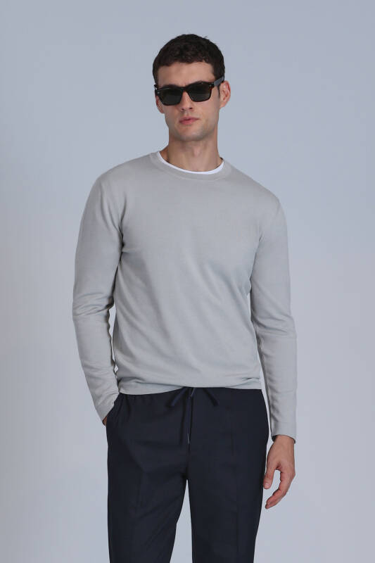 Mens Sweater Lıght Grey - 1