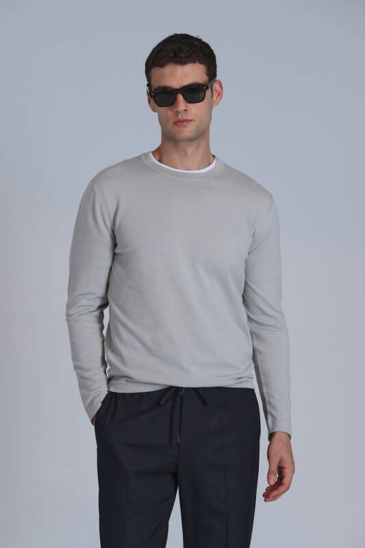 Mens Sweater Lıght Grey - 5