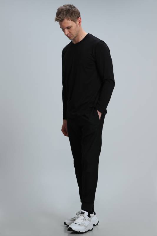 Merlın Mens Long Arm T - Shirt Black - 4