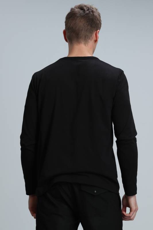 Merlın Mens Long Arm T - Shirt Black - 6