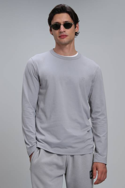 Merlın Mens Long Arm T - Shirt Grey - 3