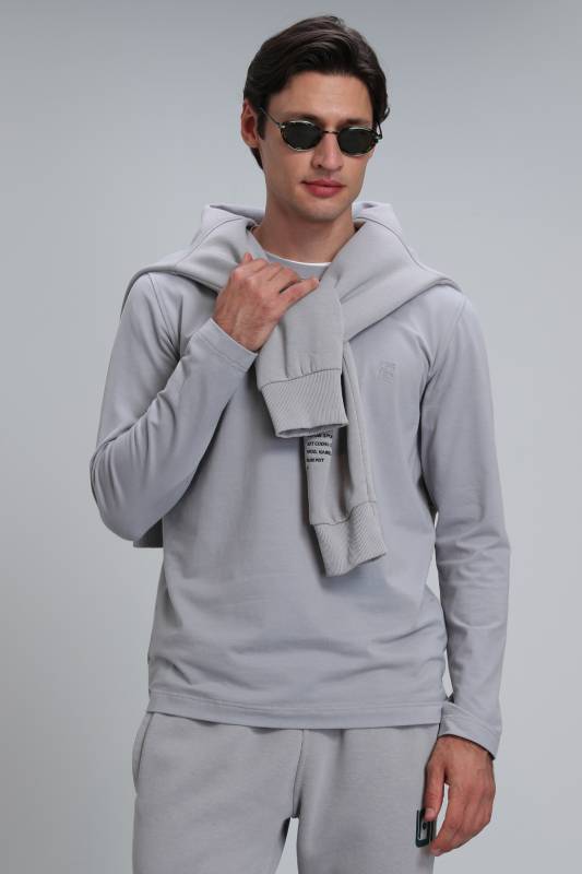 Merlın Mens Long Arm T - Shirt Grey - 5