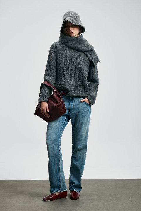 Mıra Women's Sweater Anthracite - LUFIAN