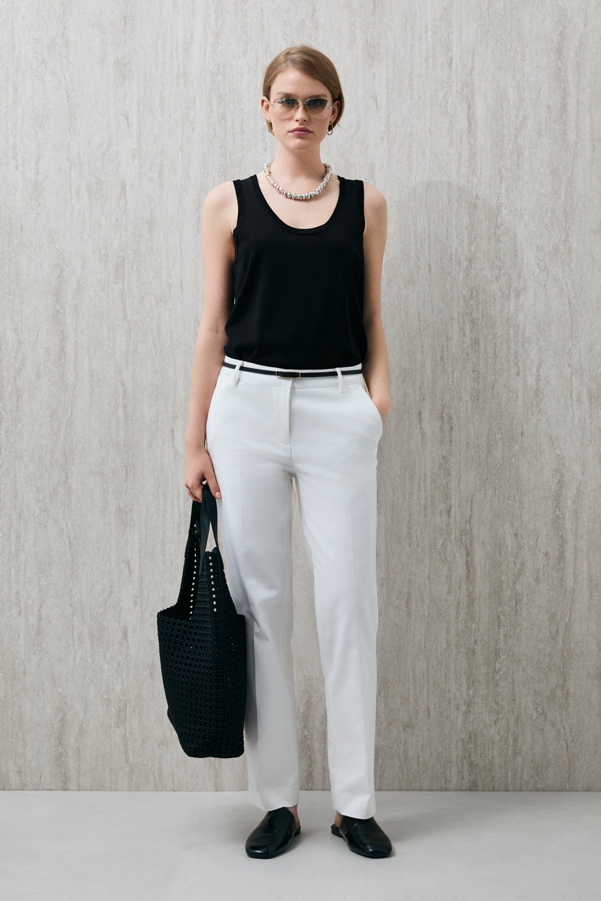 Mıra Women's Pants Off White - LUFIAN