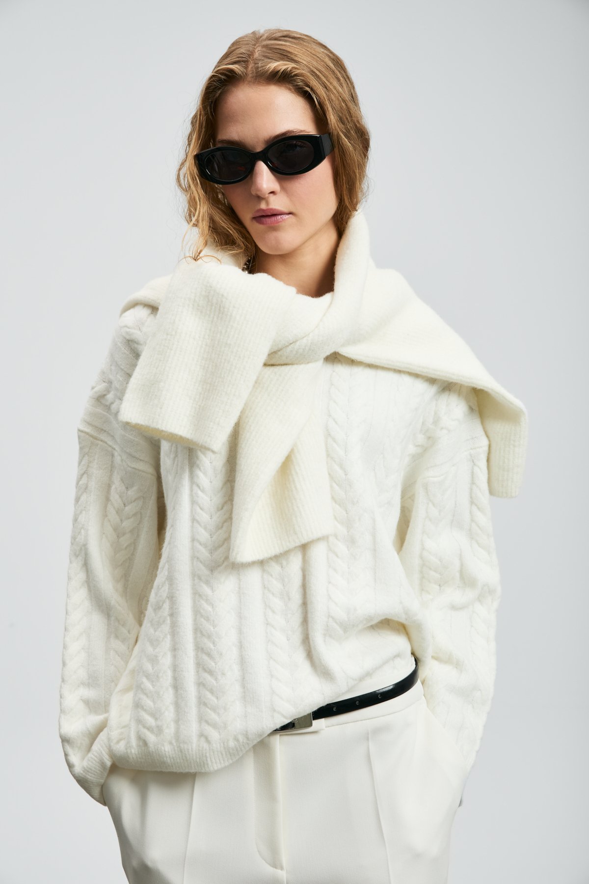 Mıra Women's Sweater Cream - LUFIAN