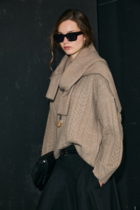 Mıra Women's Sweater Mink - LUFIAN (1)