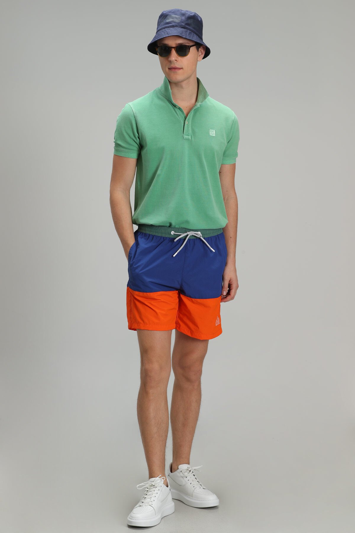 Mıx Men's Swim Shorts Saxes - LUFIAN