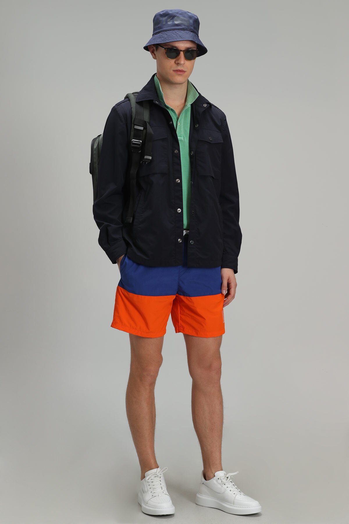 Mıx Men's Swim Shorts Saxes - LUFIAN