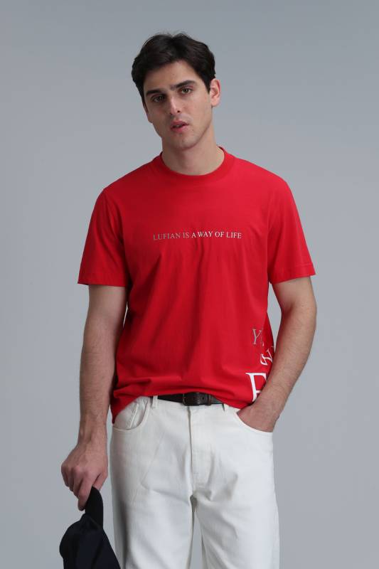 Modern Graphic T- Shirt Red - 1