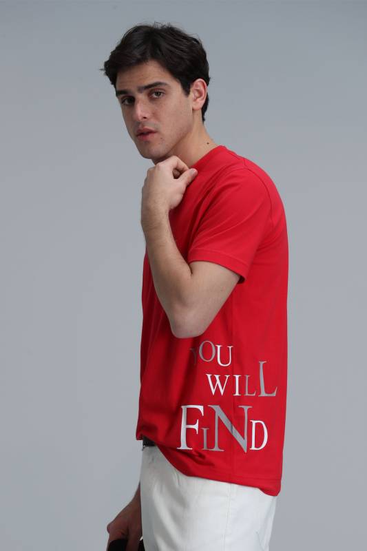 Modern Graphic T- Shirt Red - 3