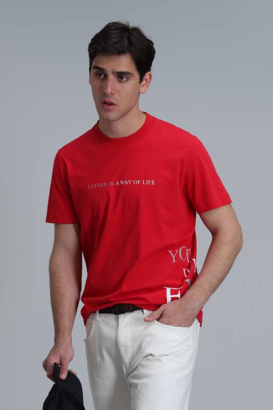 Modern Graphic T- Shirt Red - 5