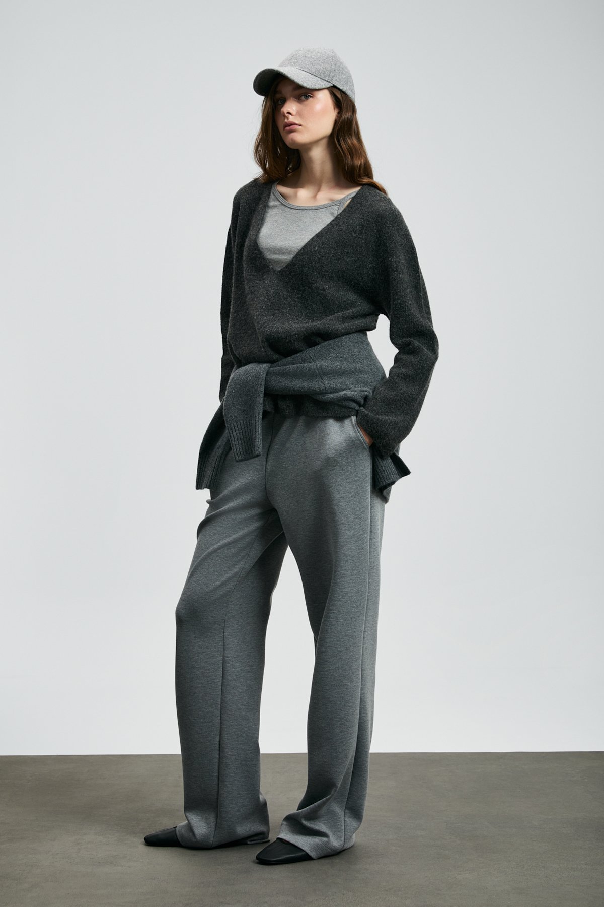 Moon Knitted Women's Sweatpants Gray - LUFIAN