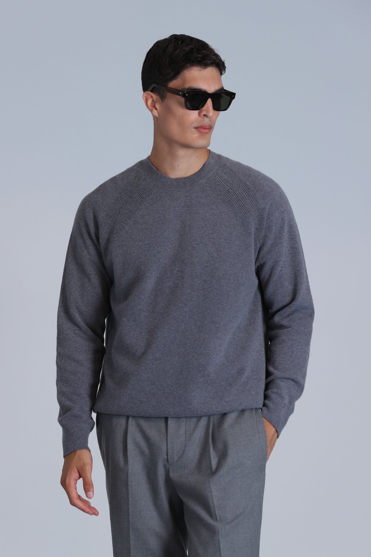 Moon Men's Sweater Gray - LUFIAN