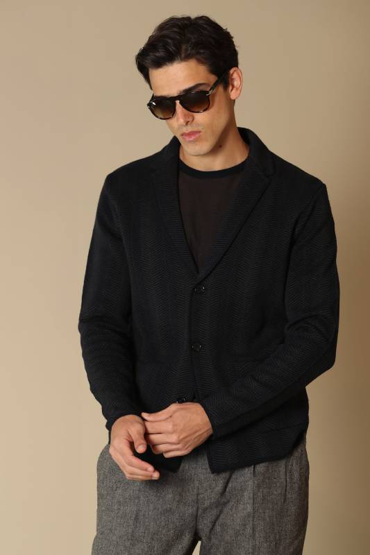 Mosca Male Cardigan Navy - 2