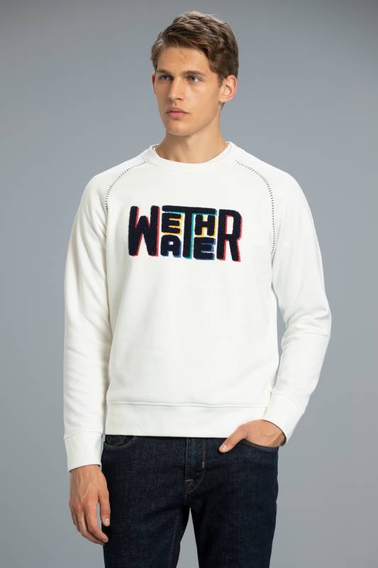 Mounth Male Sweatshirt Off Whıte - 1