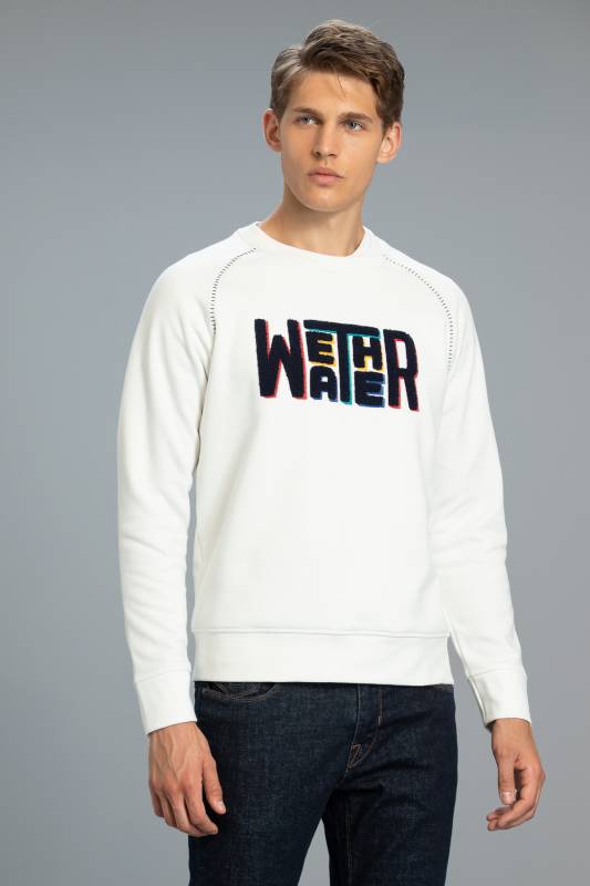 Mounth Male Sweatshirt Off Whıte - 2