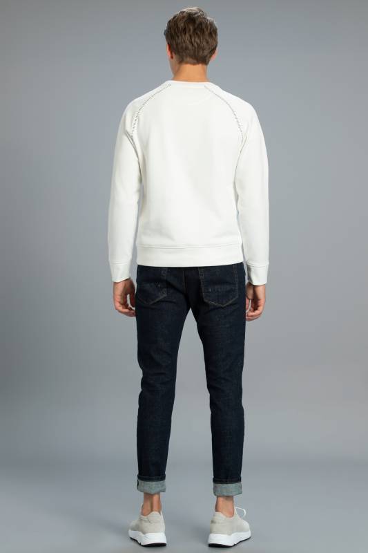 Mounth Male Sweatshirt Off Whıte - 4