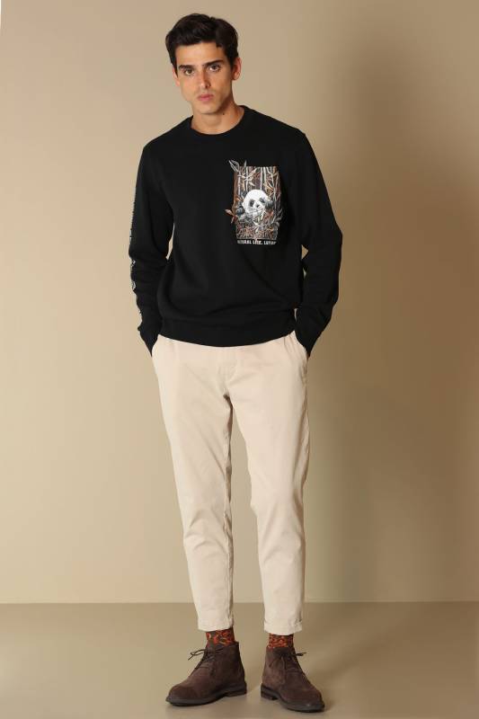 Nature Male Sweatshirt Black - 1