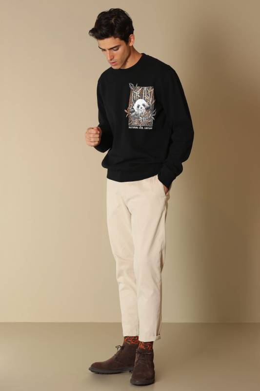 Nature Male Sweatshirt Black - 2