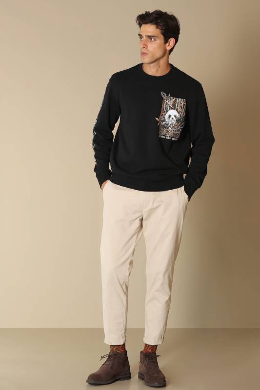 Nature Male Sweatshirt Black - 4