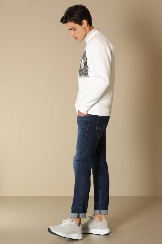 Nature Male Sweatshirt Off Whıte - 3