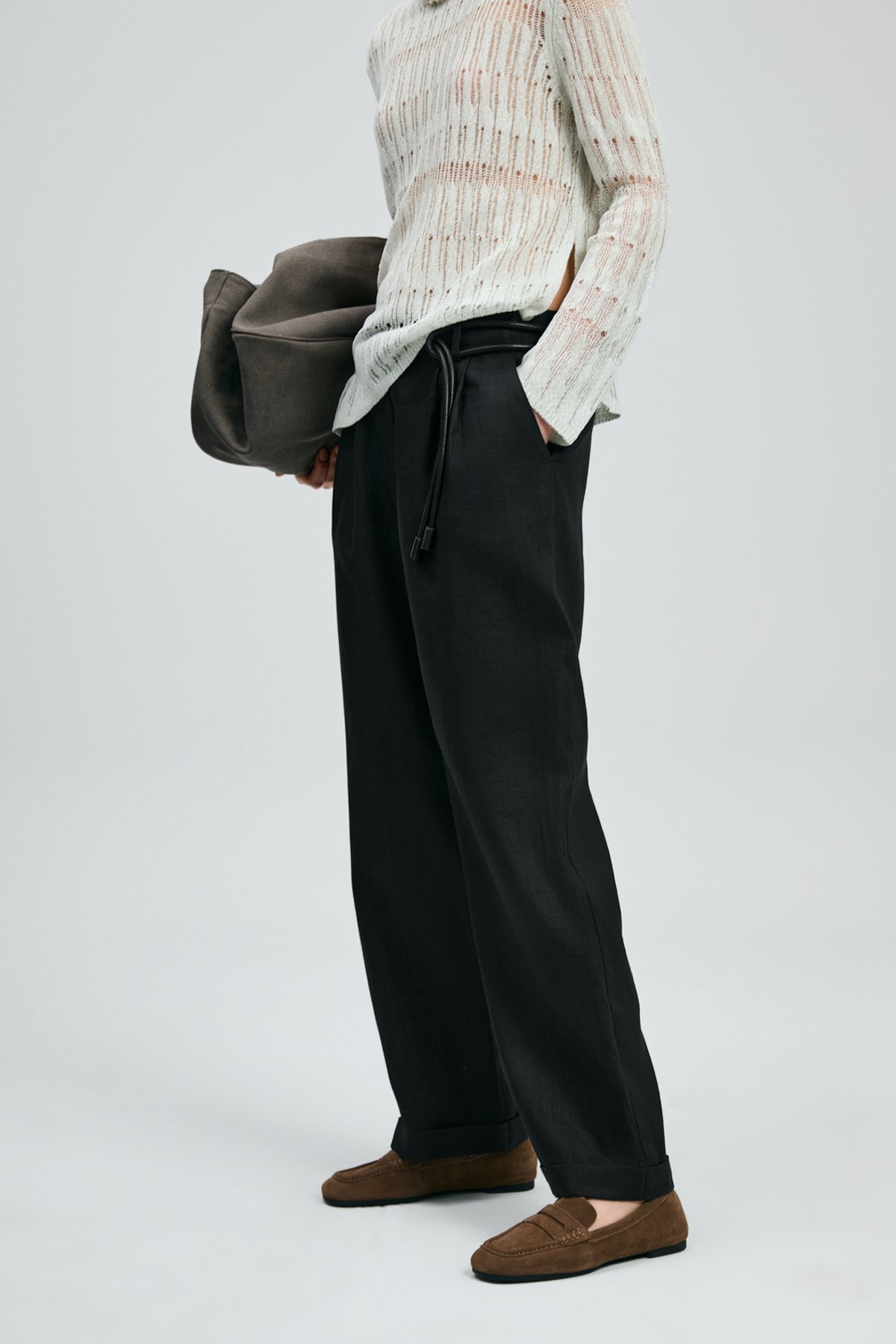 Navasa Women's Trousers Black - LUFIAN