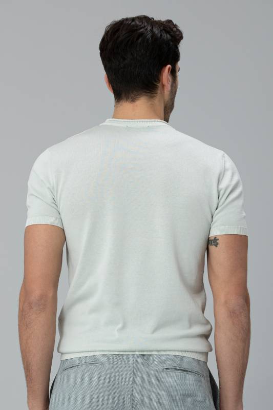 Nefti Cotton Mens Triko T - Shirt Ecru - 4