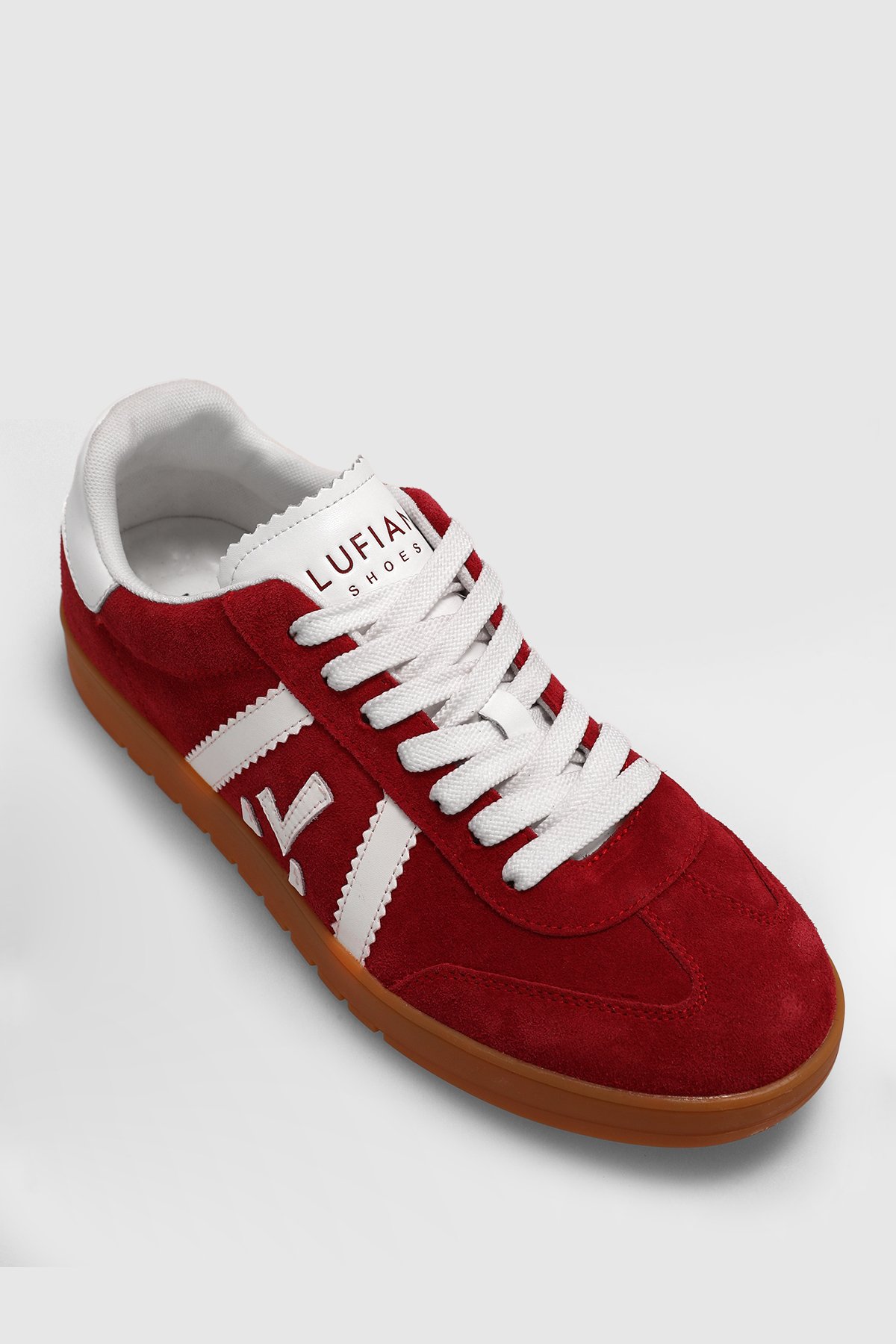 Nelson Mens Sneaker Shoes Red - Lufian (1)