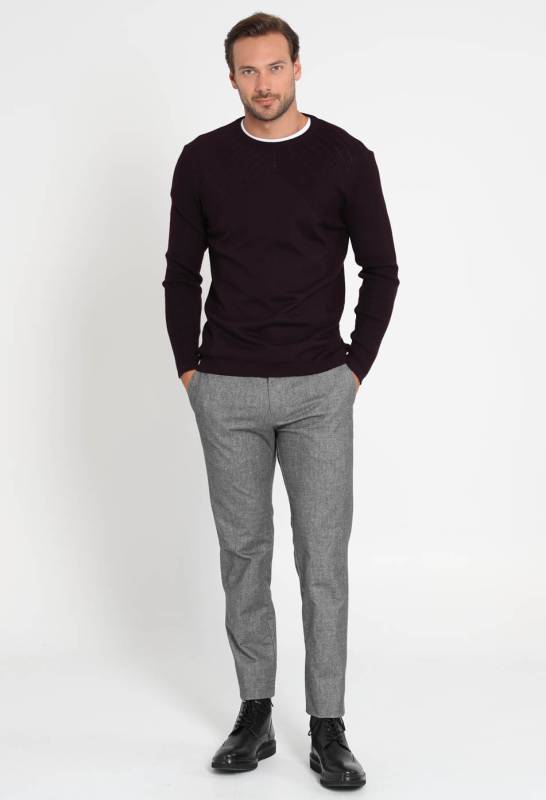 Nero Mens Sweater Damson - 1